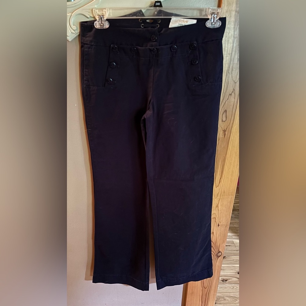 ⚓️J CREW Classic Twill Chino City Fit Sailor Pants Weathered Broken In sz 4 NWOT